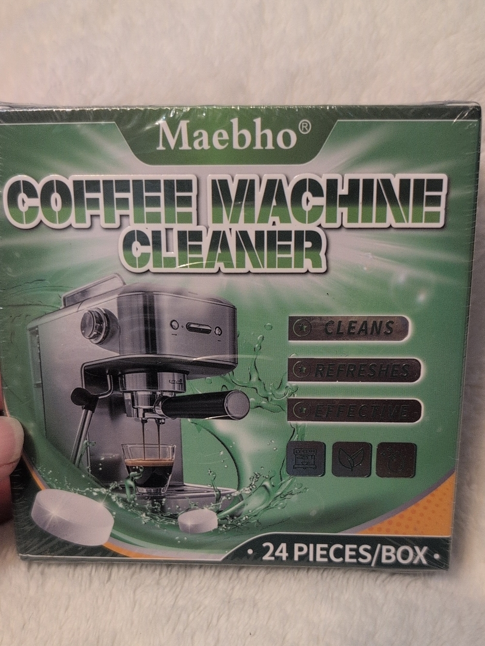 Green Coffee Machine Cleaner Tablets - 24 Pack